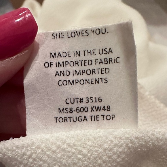 Show Me Your Mumu White Tortuga Tie Top Size Small - Picture 6 of 6